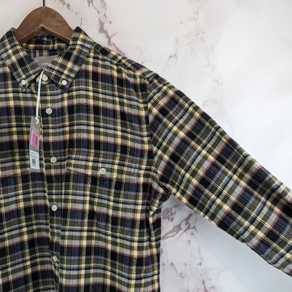 Everlane Shirt Mens Brown The Brushed Flannel Button Down Plaid Beech - Picture 13 of 13